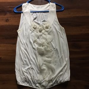 Ann Taylor Loft white tank top